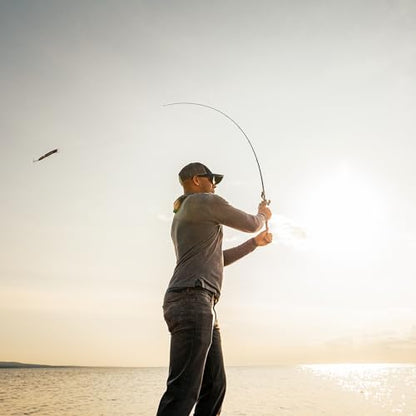 TRIKA 3X Carbon Rod Carbon Weave Rod for Extra Sensitive Vibration | Longer Casting | Lightweight Freshwater Fishing Pole - style: Casting 7'3" Heavy/Fast 1pc.