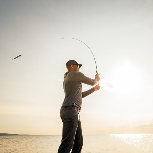 TRIKA 3X Carbon Rod Carbon Weave Rod for Extra Sensitive Vibration | Longer Casting | Lightweight Freshwater Fishing Pole - style: Casting 7'3" Heavy/Fast 1pc.