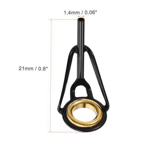 PATIKIL Fishing Rod Tips Repair Kit Stainless Steel Ring Guide for Saltwater Freshwater Fishing - size: 1.4mm