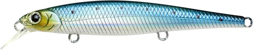 LUCKY CRAFT SW Slender Pointer 82MR S Saltwater Fishing Lures, Jerkbait Fishing Bait, 3.2", Bass Lures for Snook Redfish Trout, Fishing Gear and Accessories with Treble Hooks - color: 714 Metallic Sardine