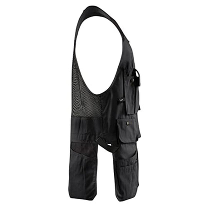 Blaklader Men's Ripstop Kangaroo Mesh Work Vest with Utility Pockets - color: Black, size: Large