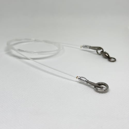 Fishing Shock Leader Line for Jigging and Trolling or Bite Guard Line 100-300 Pound Line - size: 24 inch (100 pound line), style: Split Ring