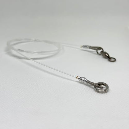 Fishing Shock Leader Line for Jigging and Trolling or Bite Guard Line 100-300 Pound Line - size: 24 inch (100 pound line), style: Split Ring