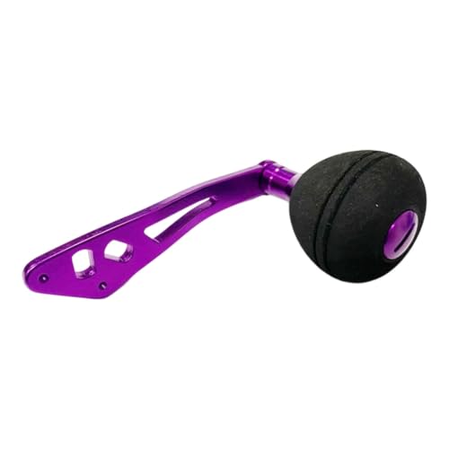 Power Handle Baitcasting, Baitcasting Handle Replacement for Baitcasting Fishing Reel, Fishing Reel Handle Replacement Baitcaster, Metal Knob Grip Replacement for Outdoors - color: Purple