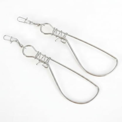 Quick-Clip Fish Stringer Lock, Easy-Use Stainless Steel Retainer for Standard Fishing Stringers, Freshwater & Saltwater (1 Pack)