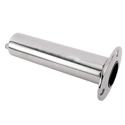 YaeMarine 4-Pack Heavy Duty Stainless Steel 316 Deluxe Rod Holders with Drain, Flush Mount Fishing Rod Pole Holders, 30 Degree /15 Degree/90 Degree - style: 90 Degree