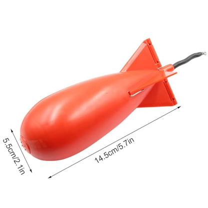 Rocket Bait Feeder - Lightweight Fishing Bait Feeder, Carp Fishing Feeder with Rocket Shape | Carp Fishing Tackle, Fishing Lure, Fishing Bait Cage Float Thrower Suitable for Swimbait Swimming Lures - color: Red