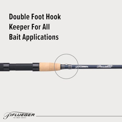 Pflueger President XT Spinning Rod - size: 7' - Light - 2pc