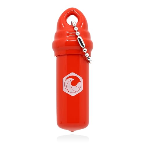 Seahive Floating Keychain (1 pack) with Waterproof Safety Container Boat Key Float - Pontoon, Fishing Accessories key holder - color: Red