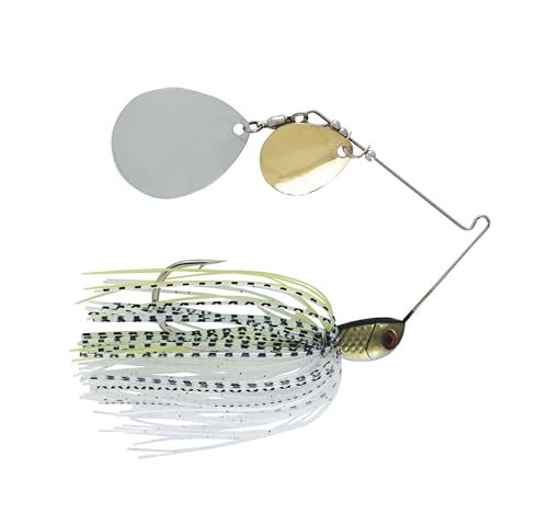 Jimmy Houston Legends Spinner Bait with Colorado Blades (1/2 Ounce Spinnerbait) 5/0 Hook - color: SX Shad
