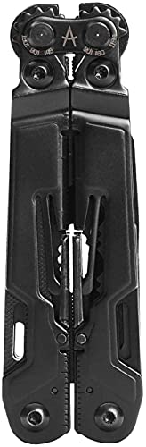 SOG PowerPint Mini Compact Stainless Steel Multi-Tool, 18 Lightweight Specialty Tools & SOG Multitool Pliers Pocket Knife, Black | 5 in Open and 3.25 in Closed, 4.2 Oz, Magnetic 1/4 in Hex Bit Holder, Black - color: Black, style: Multi-Tool