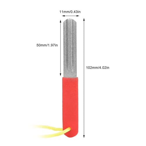 Hook Sharpener Hook File Tool, Fishhook Sharpening Whetstone, 400/800 Grits, Double Sided, with Anti Lost Rope, for Fishing