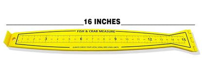 Fish Measuring Board - 32in Folding Fishing Ruler Lightweight Bump Board - Easy to Read and Portable Crab & Fish Measure Device, Fish Ruler for Boat, Kayak, Yellow - size: 32" Imperial Scale