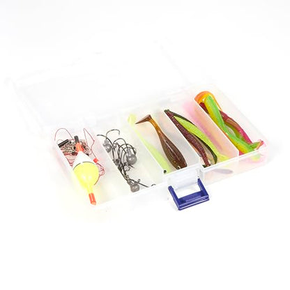 Fishing Kit with Rod, Pre-Spooled Reel, Tackle, Hooks, Zip Carry Case - Camping/Hiking/Kayaking/Boat/RV/Car/Cabin/Cottage