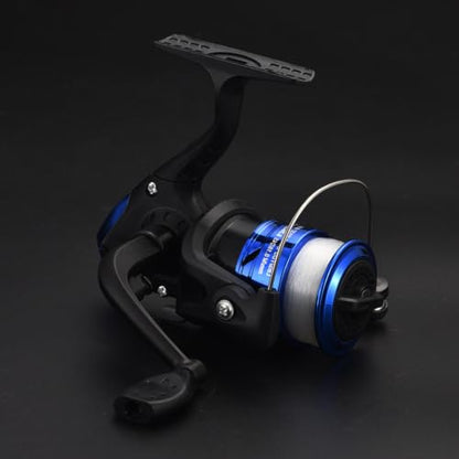 OUKENS Fishing Reel, 3 Colors Freshwater Plastic Plating Lightweight Spinning Fishing Reel Tackle Accessory - color: Blue