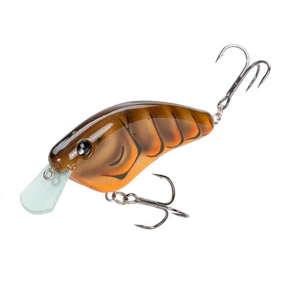 Strike King Hardliner Fishing Lure, Flat Sided Crankbait, Circuit Board Lip, Extra Tight Wobble, Size 4 Treble Hooks - color: Brown Gourd