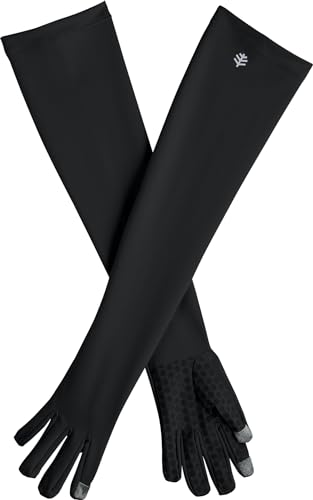 Coolibar Long Full Finger UV Sun Gloves - UPF 50+ Sun Protection - Culebra - color: Black, size: Small