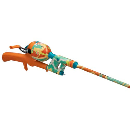 Kid Casters: Krazy Tangle-Free Fishing Combo | Spincast Reel & Practice Casting Plug | 34" Tangle-Free