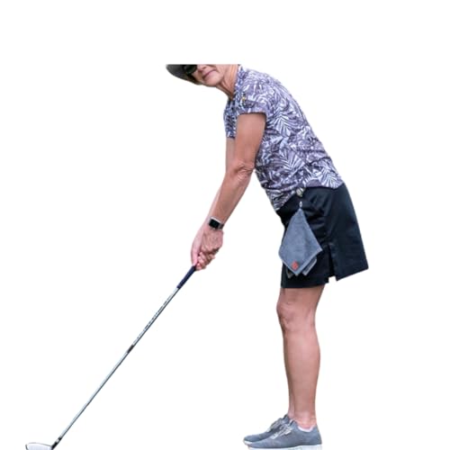 Clippable & Retractable Towels are Perfect for Exercise, Golf, Hiking, Automotive, Fishing, Sports, Yard Work & More (Dark Grey, 10x10 inch (Regular)) | Hands Free Towels Perfect for Gym, Running, Hiking, Fishing, Sports, Yard Work, Theme Parks, Stadiums,