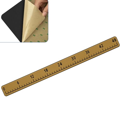 HZshark EVA Foam Fish Measuring Board, Fish Ruler with 3M Self-Adhesive Backing, 48" Fishing Tape Measure for Boats Sailboats Yachts Kayaks - color: Brown, size: 4.5"*48"