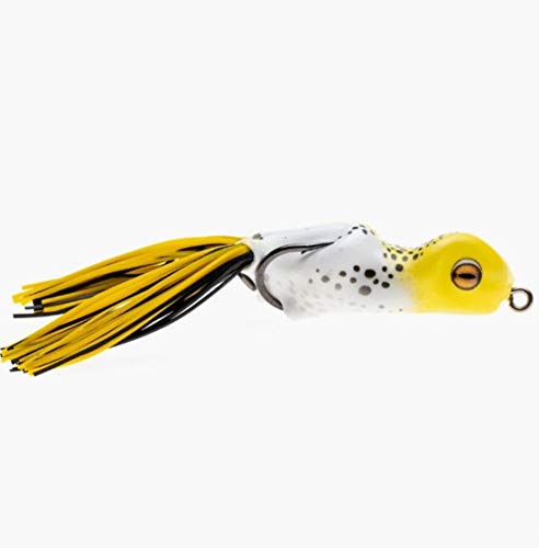 Scum Frog Trophy Series Topwater Bass Fishing Hollow Body Frog Lure with Weedless Hooks - color: Rotten Egg, size: 5/8 Ounce