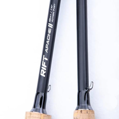 RIFT Apache II Fly Fishing Rod – Carbon Fiber Telescopic Fishing Rod – One-Piece Travel Fishing Rod – Fast Action Fly Rod with Aluminum Reel Seat, Stainless Guides, and Folding Hook Keeper