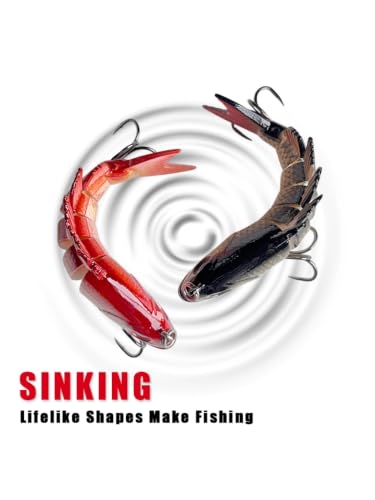 3pcs Multi-Jointed Panfish Bluegill Swimbait Hard Sinking Bass Fishing Lure with Sharp Treble Hooks, Lifelike Fishing Lures for Bass Trout Walleye Crappie, Amazing Swimbaits Gift - color: 02 3pcs -3.15inches