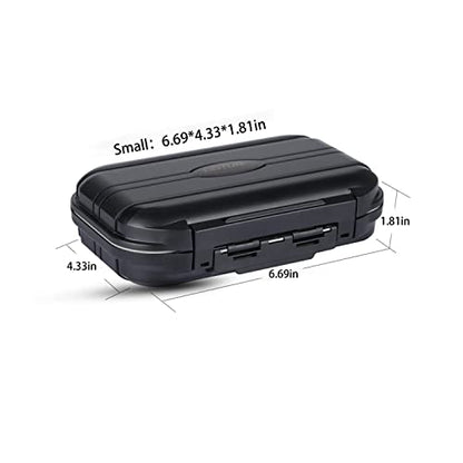Goture Small Black Waterproof Clear Tackle Box Fixed Compartments Lure Case | Waterproof Fishing Lure Boxes, Fishing Bait Storage Lure Case Bait Plastic Containers - color: Black SMALL(Size: 6.69'' L X 4.33'' W X 1.81'' H)