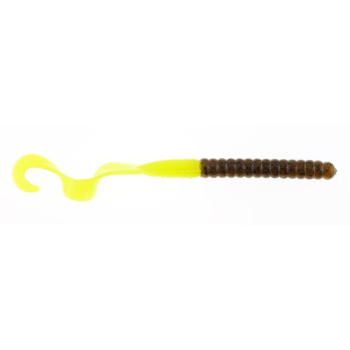 Berkley PowerBait Power Worms Fishing Soft Bait - color: Green Pumpkin/Chartreuse, size: 7" (13 Count)