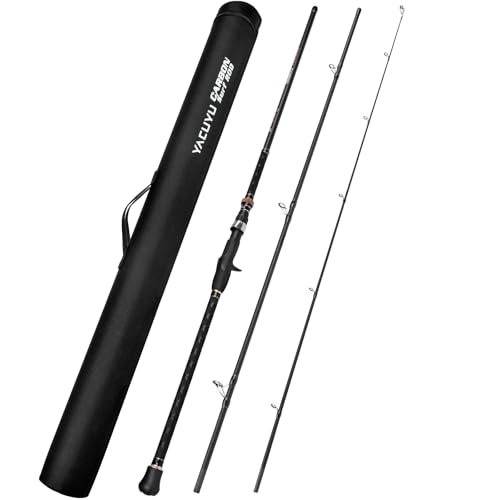 PROBEROS Surf Fishing Rod - Casting Spinning Fishing Rods with Tube(Case) 3 Piece 9'/10'/11'/12' Carbon Saltwater Travel Surf Spinning Rods - size: 10'6''-Casting-3pc