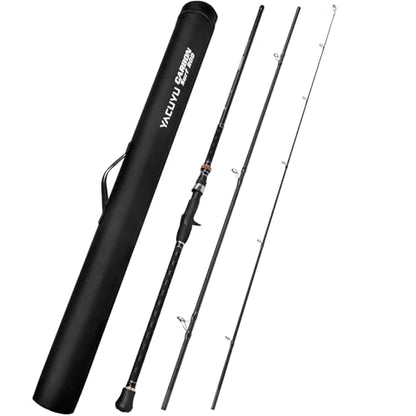 PROBEROS Surf Fishing Rod - Casting Spinning Fishing Rods with Tube(Case) 3 Piece 9'/10'/11'/12' Carbon Saltwater Travel Surf Spinning Rods - size: 10'6''-Casting-3pc