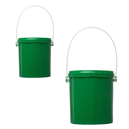 2pcs Fishing Bait Bucket Set, Plastic Live Earthworm Lures Container, Portable Worm Holder for Outdoor Fishing Tackle and Bait Storage