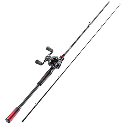 Sougayilang Fishing Rods, Spinning Rods and Casting Fishing Rods, with Full Carbon Fiber Handle, 24T Carbon Fiber 2PCS Fishing Pole for Long Casting Bass, Trout, Panfish - size: Cast-7'00''