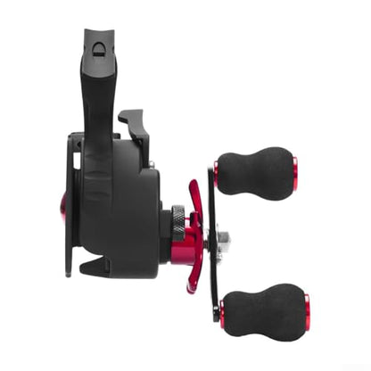 Ice Fishing Reel With 13 Magnets And 3 51 Gear Ratio, Featuring Magnetic Adjustment For Smooth Slow Descent And Funnel Shaped Design For Line Protection Against Wear(left hand)