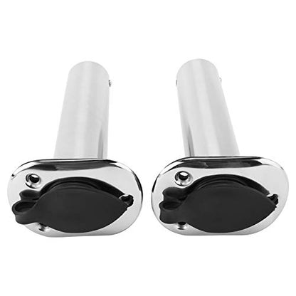 YaeMarine 4Pcs Stainless Steel Rod Holders with Rubber Cap, Liner, Gasket - style: 90 Degree