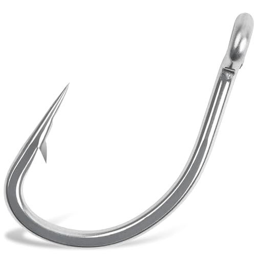Saltwater Fishing Hooks,50PCS Stainless Steel Live Bait Forged Short Shank Hooks O'shaughnessy in-line Circle Hooks Jig Catfish Hook Size 1# - 5/0 - size: 3/0 - 50 Pack