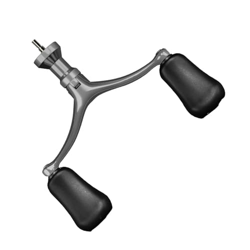 1PC Fishing Reel Handle Aluminum Material Screw-in Power Grip Knob Double Rocker Arm for Baitcasting Reel Upgrade