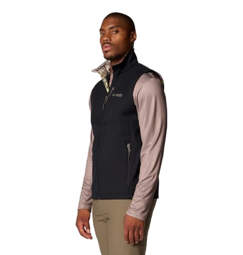 Columbia mens Phg Ascender II Softshell Vest - color: Black/Timberwoods Camo, size: X-Large
