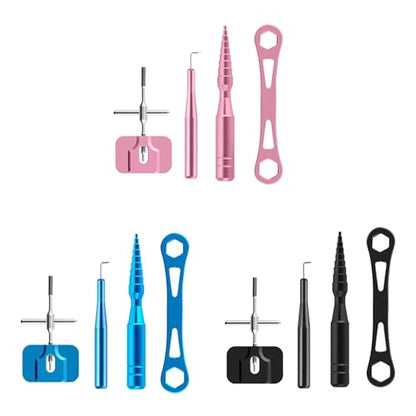Spool Disassembling Wrench Reel Bearing Pin Remover Wheel Remover Tool Fishing Reel Ball Bearing Maintenance Aluminum Alloy Fishing Tool - color: Remover Black