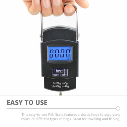 TOYANDONA Digital Fish Scale Portable Handheld Fishing and Luggage Scale High Precision LCD Display for Travel and Outdoor Use