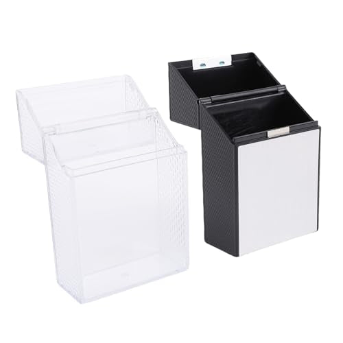 2 Pcs Water Proof ID Badge Holder, Clear Hard Plastic & Metal Case for Keys, Money, ID Cards, Portable Dry Box for Beach, Camping, Hiking & Travel