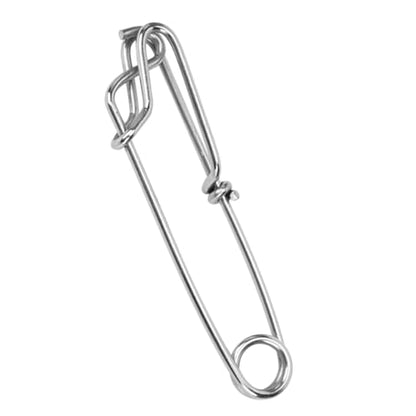10 PCS Longline Fishing Line Clips Stainless Steel Trotline Clips | Fishing Snap Branch, Reinforced Hook Body, Spring Clasp, One-Touch Push Button, Floats, Sharking, Tuna, Crabbing, Shrimping