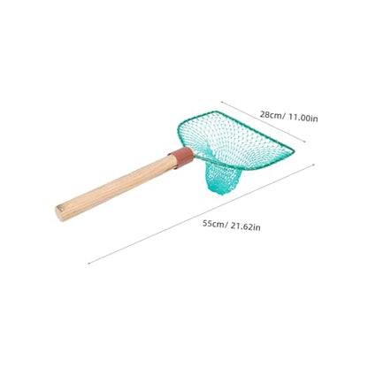 WOONEKY Wood Handle Fishing Net 30cm Large Mesh Catching Netting Sturdy Fish Landing Net for Household and Outdoor Fishing Accessories
