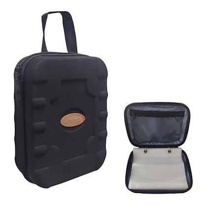 Aventik Fishing Tackle Binder Hard EVA Shell Cover Fishing Bait Organized Storage Saltwater Resistant Fishing Tackle Storage Bag(black) - color: Black