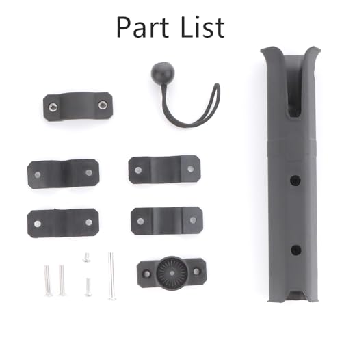 Adjustable Fishing Rod Holder, Pole inserter for Boat Yacht Kayak Fishing, Spinning Plastic, Black