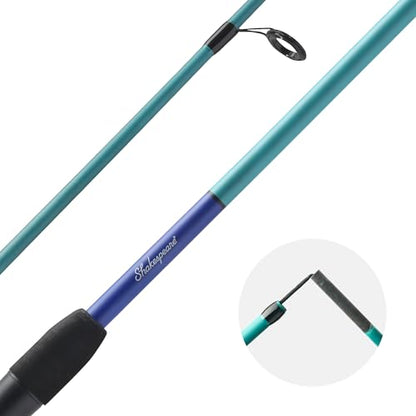 Shakespeare Catch More Fish Spinning Reel and Fishing Rod Combo with Kit - color: Lake/Pond, style: 2024 Model