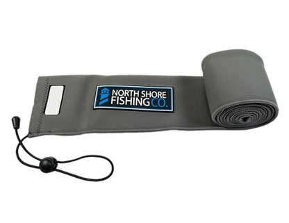 Premium Neoprene Fishing Rod Sleeve – Floating, Puncture Resistant, Labeled Protective Sock for Casting, Spinning, Trolling Fishing Rods - color: Grey, size: 60", style: Spinning