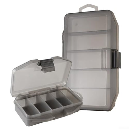 Fishing Tackle Box, Plastic Waterproof Lure Storage Case with 5 Compartments for Hard Bait Soft Lures Hooks Accessories, Portable Organizer for Anglers (Large)(large)