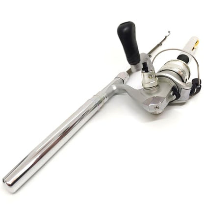 Compact Pocket Telescopic 38inch Mini Pen Fishing Rod Spinning Reel Combos Pen Folded Fishing Pole Spinning Wheel Gift for River, Lake, Reservoir, Ice Fishing and So On - color: Silvery
