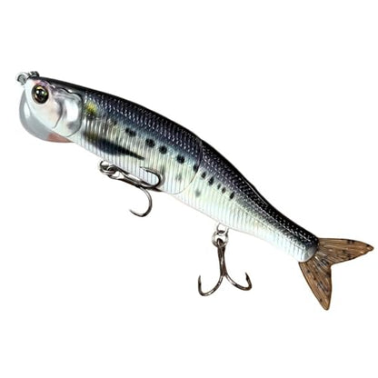 Topwater Artificial Bionic Wobbler Fishing Lure, 5.5in/1.02oz Slow Sinking Simulation Multi Jointed Hard Bait, Fishing Accessories for Freshwater & Saltwater - color: Sardine